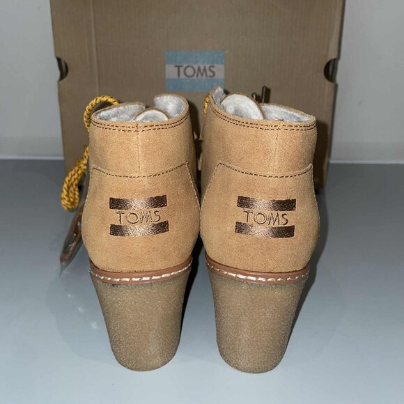 TOMS Desert Wedge Suede Boot - NEW IN BOX - Size 7.5 - Picture 4 of 8